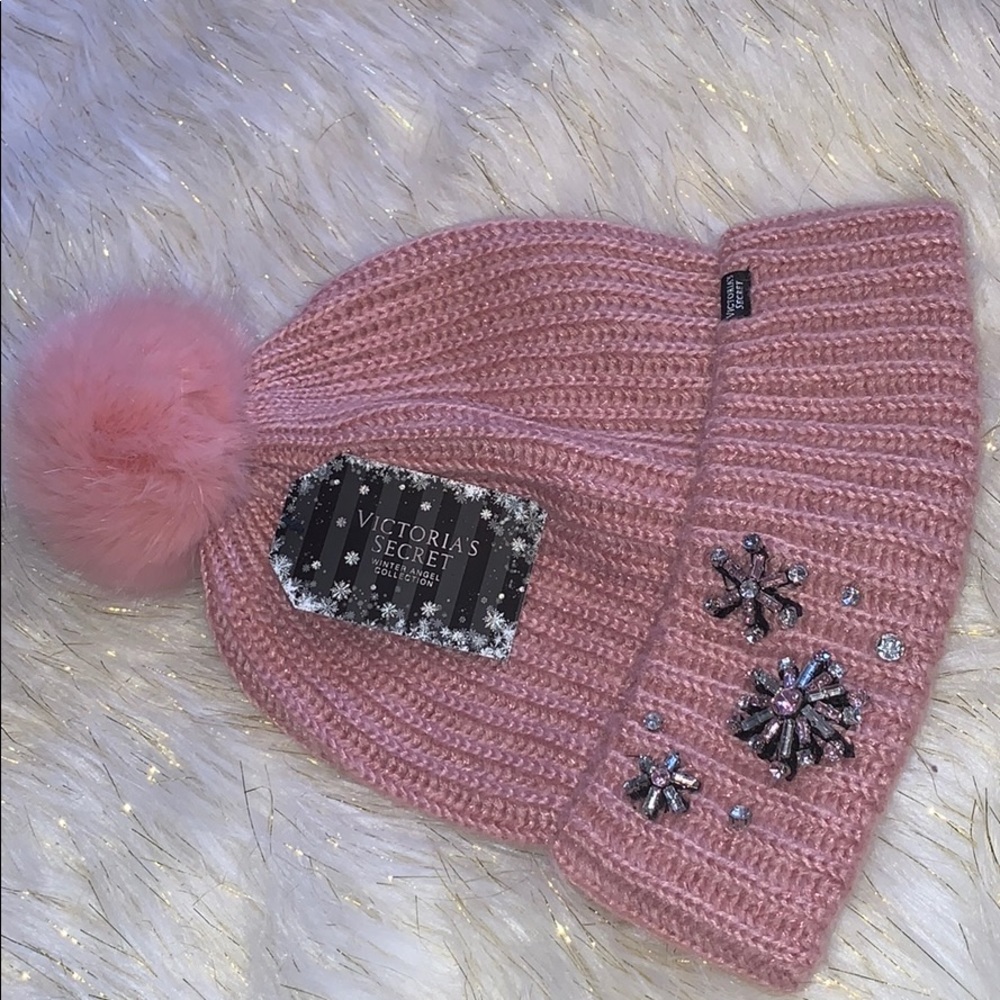 Victoria Secret Winter Angel Collection Hat : Pink